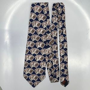 Museum Artifacts Playing Cards Card Game Novelty Silk Men’s Neck Tie